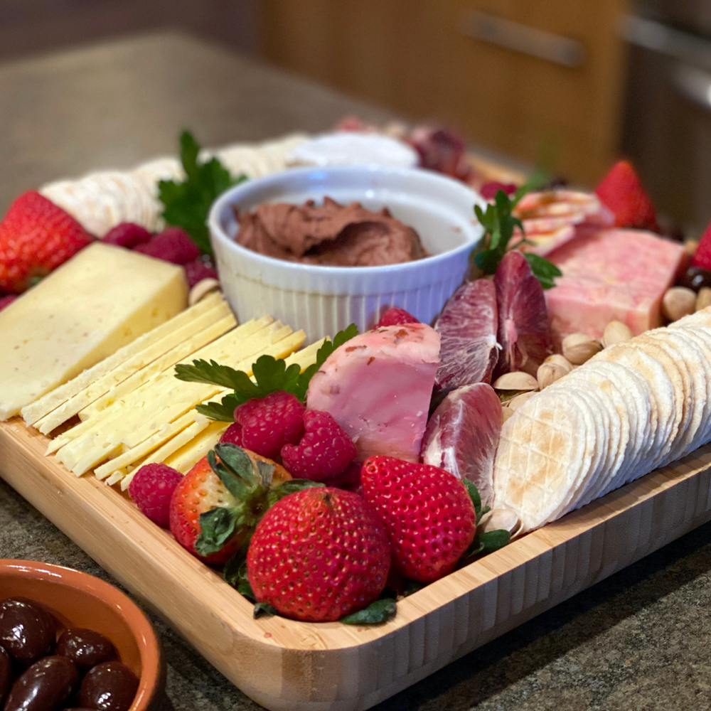 Cheese and Charcuterie Board Gift Set with Cheese Knives