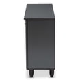 thumbnail image 4 of Baxton Studio Fernanda 3-Door Wood Entryway Shoe Cabinet in Dark Gray, 4 of 10