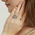 thumbnail image 5 of BERRICLE Sterling Silver Milgrain Cubic Zirconia CZ Cocktail Fashion Ring for Women, Rhodium Plated Size 7, 5 of 9