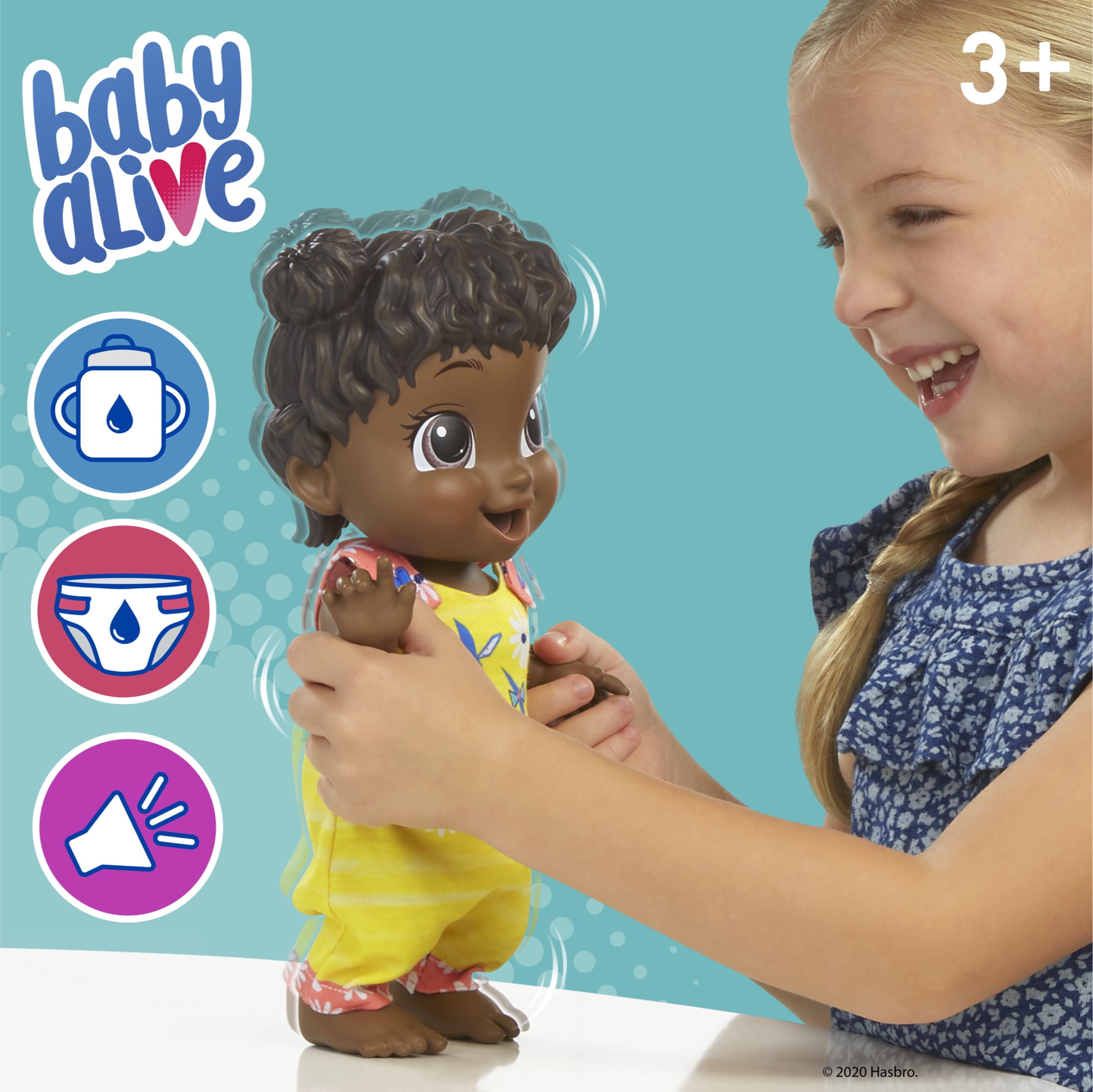 Wets, Bunny Bounces with 25+ SFX Drinks Baby Alive Baby Gotta Bounce Doll