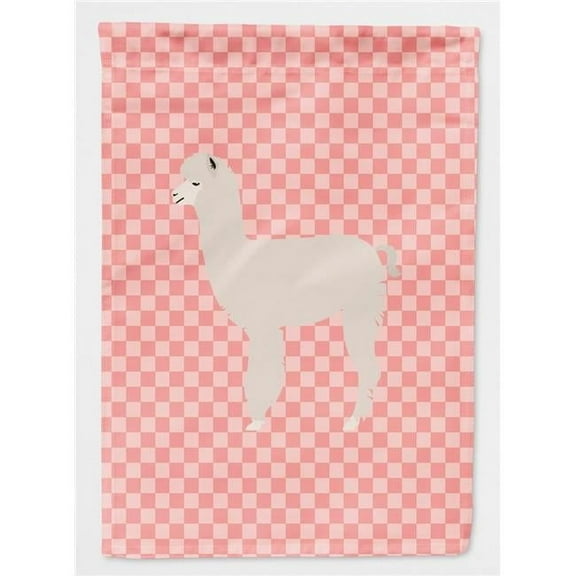 Caroline's Treasures BB7919GF Alpaca Pink Check Flag Garden Size , Small, multicolor