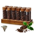 thumbnail image 1 of Separate bottling,Display Stand Wood Display Container - Container Cellar Stand And Funnel Included Ideal Bean Container 12 Tubes And Funnel With Wood Coffee Beans Container Ideal Coffee Lovers, 1 of 6