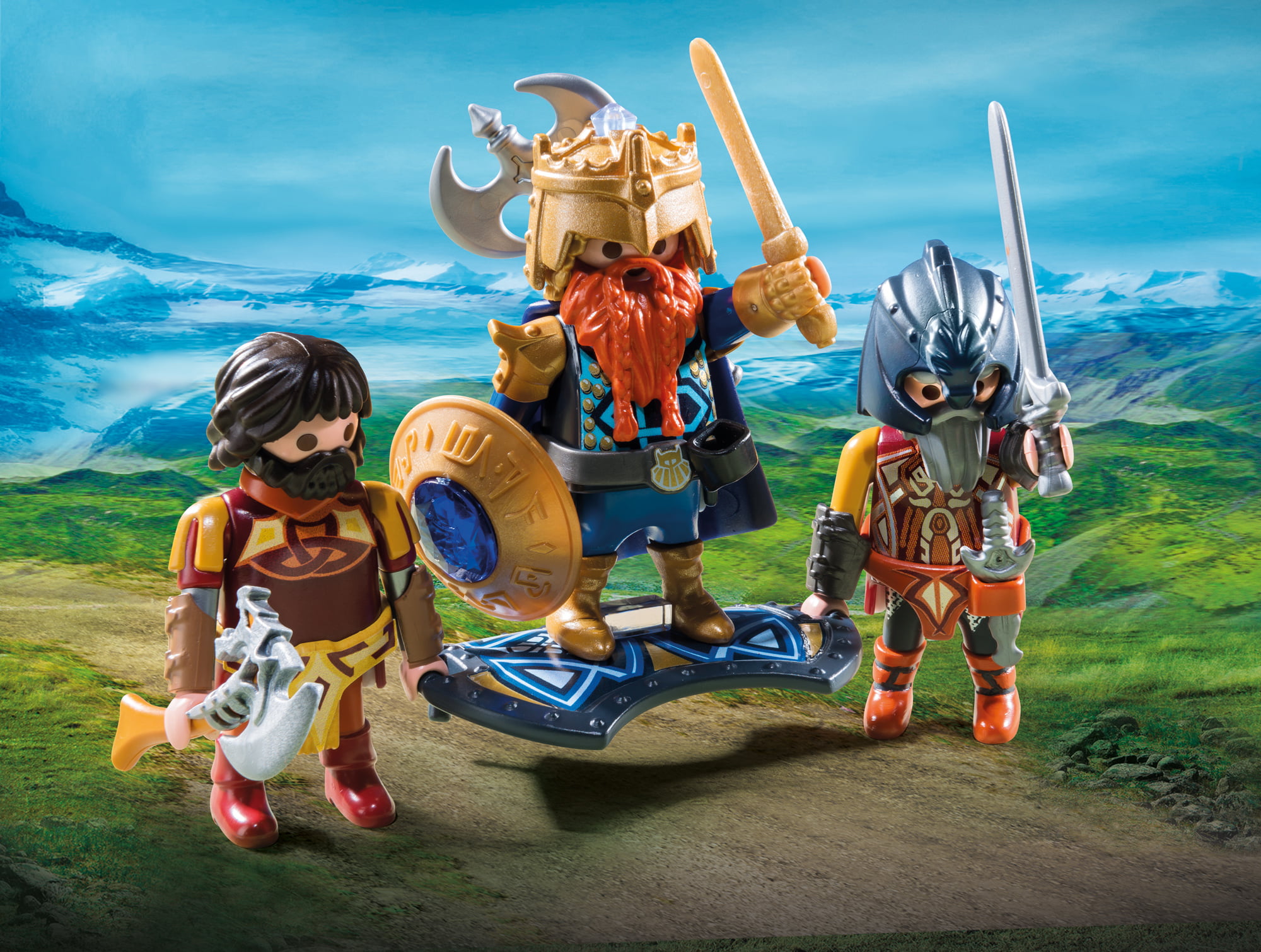 Playmobil King of Dwarves with Shield Axe & Sword New & in Blister 