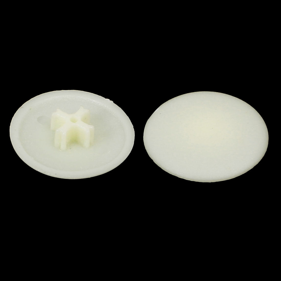 6mm Phillips 17mm Head Dia Screw Plastic Cap Cover Off White 100PCS
