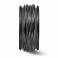 thumbnail image 3 of Edward Mirell Black Ti Polished Grooved Wave Ring, 3 of 7