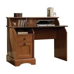 Sauder Registry Row Desk Amber Pine Walmart Com