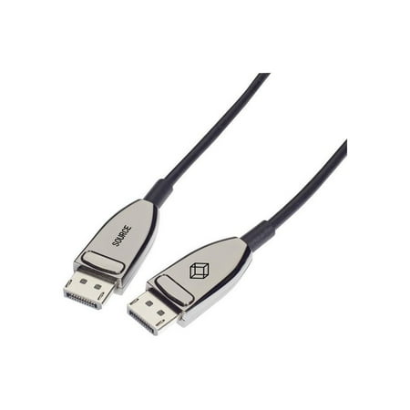 UPC: 0822088131755 | Black Box AOC-HL-DP4-15M DisplayPort 1.4 Active Optical Cable (AOC) – 8K60  32.4Gbps  15m (49.2 ft.)
