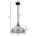 thumbnail image 5 of Amora Lighting Tiffany Style White Hanging Lamp 16 Inches Wide AM294HL16B  White, Clear 7 to 12 Inches Bronze 13 to 24 Inches, 5 of 5