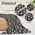 thumbnail image 3 of Palm Trees Throw Pillow Cover 20 x 26 Inch Decorative Pillow Cover Summer Tropical Plants Pattern Rustic Black Lumbar Pillowcase Seasonal Rectangle Cushion Case for Couch Sofa Bed Living Room, 3 of 9