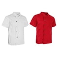 thumbnail image 1 of Chaquetas De Chef Unisex, Abrigo, Camisa De Manga Corta, Uniformes De Cocina (blanco L + Rojo) Sunnimix uniforme de chaqueta de cocinero, 1 of 8
