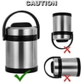 thumbnail image 6 of NEX Food Jar 75Ounce Wide Mouth Stainless Steel Vacuum Insulated Lunch Thermos Silver, 6 of 7