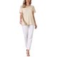 thumbnail image 2 of Blusas de verano para mujeres 2026 Camisas de manga corta V Cuello Elegante Casual Tops Tunic 2XL Albaricoque, 2 of 6