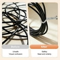 thumbnail image 5 of 8-Pack Twist Rubber Ties, 17-Inch EVA Foam Reusable Bendable Rubber Twist Ties for Bundling Cords/Wires/Cables [Grey], 5 of 7