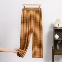 Hfnxid Pajama Pants for Women Summer Women's Loose Printing Plus Size Pants Elastic Waist Trousers Home Wear Pajama Pants