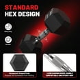 thumbnail image 6 of ROALW Hex Dumbbell 550 lb Set with Rack, Rubber Encased Free Weight with Weight Storage Racks, Multiple Weight Options for Home Gym and Fitness, 6 of 8