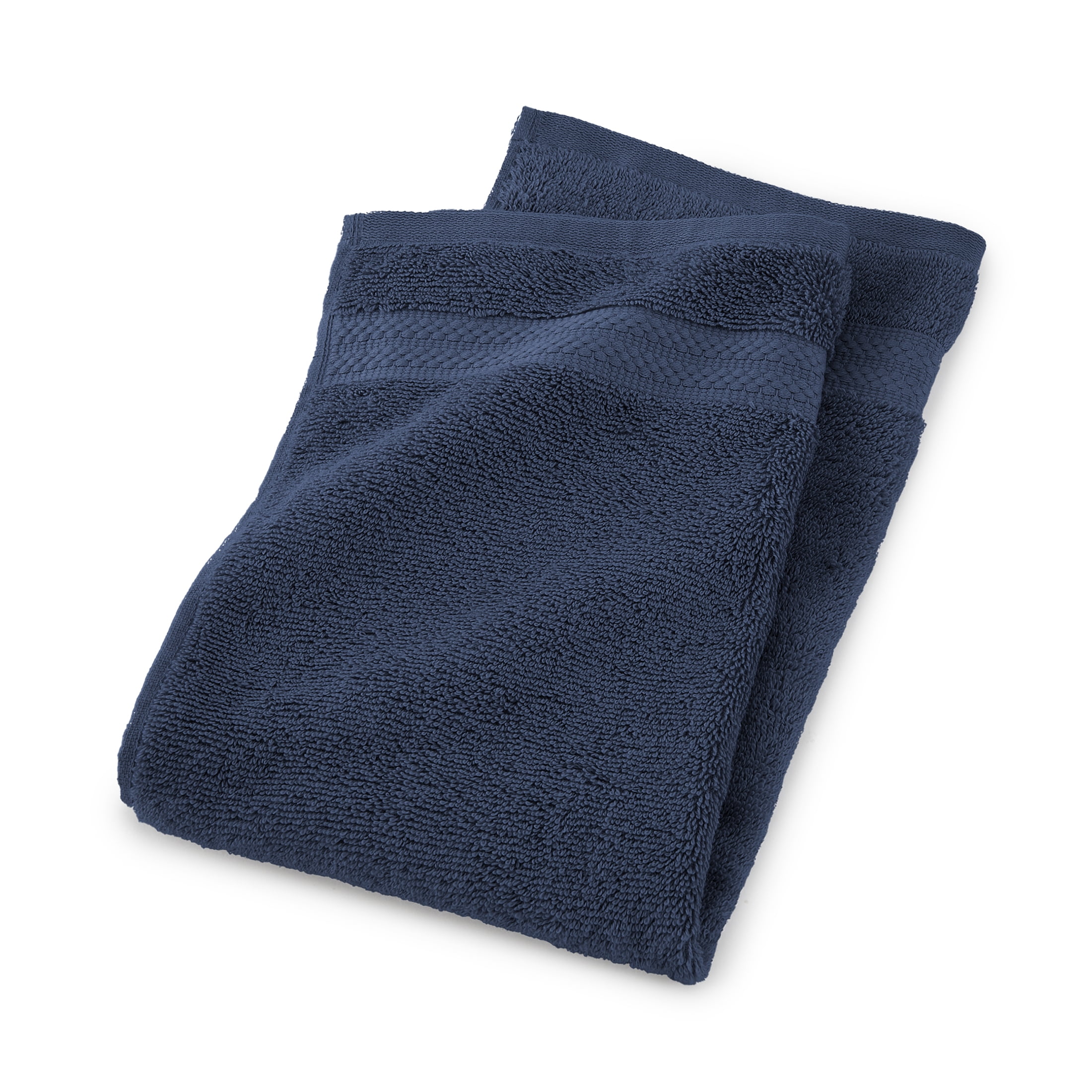 Mainstays Supersoft 100% Cotton 8-Piece Fade Resistant Towel Set, Blue Cove