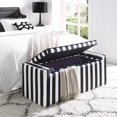 thumbnail image 2 of Hansel Black/White Velvet Storage Bench - Upholstered, 2 of 9
