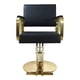 thumbnail image 2 of SILLÓN DE BARBERÍA ELEGANTE COLOR DORADO NEGRO, 2 of 7