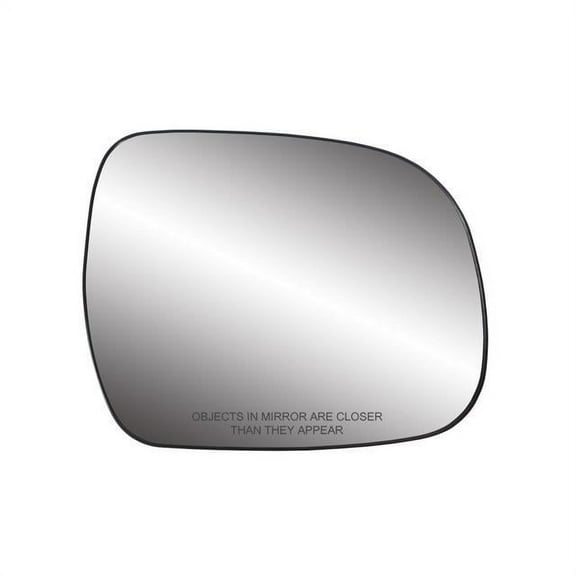 30224 - Fit System Passenger Side Heated Mirror Glass w/ backing plate, Toyota Highlander 10-13, 5 15/ 16" x 7 1/ 2" x 8 3/ 8" US Built