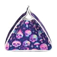 thumbnail image 3 of Lsque Skull rainbow color Printed Long Tissue Box Cover Holder, Facial Paper Organizer Dispenser,Triangle with Bottom Belt, PVC Leather Decorative Organizer, 3 of 9