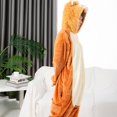 thumbnail image 3 of Jiibva Unisex Adult Hooded Flannel Pajamas Sleepsuit Onesie Sleepwear Nightwear, 3 of 7