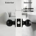 thumbnail image 3 of Lolynie Black Entry With Key Door Lockset Knobs Flat Keyed Entrance Lock Knobs 1 Pack, 3 of 7