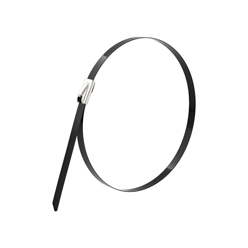 Secure Cable Ties 12 Inch Standard Plastic Coated 316 Stainless Steel Cable Tie 100 Pack