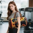 thumbnail image 4 of Fasiaou Short-Distance Quilted Travel Bag with Dog Embroidery, Multi-Functional Sports and Fitness Duffel, Large Capacity Lightweight Design,E, 4 of 6