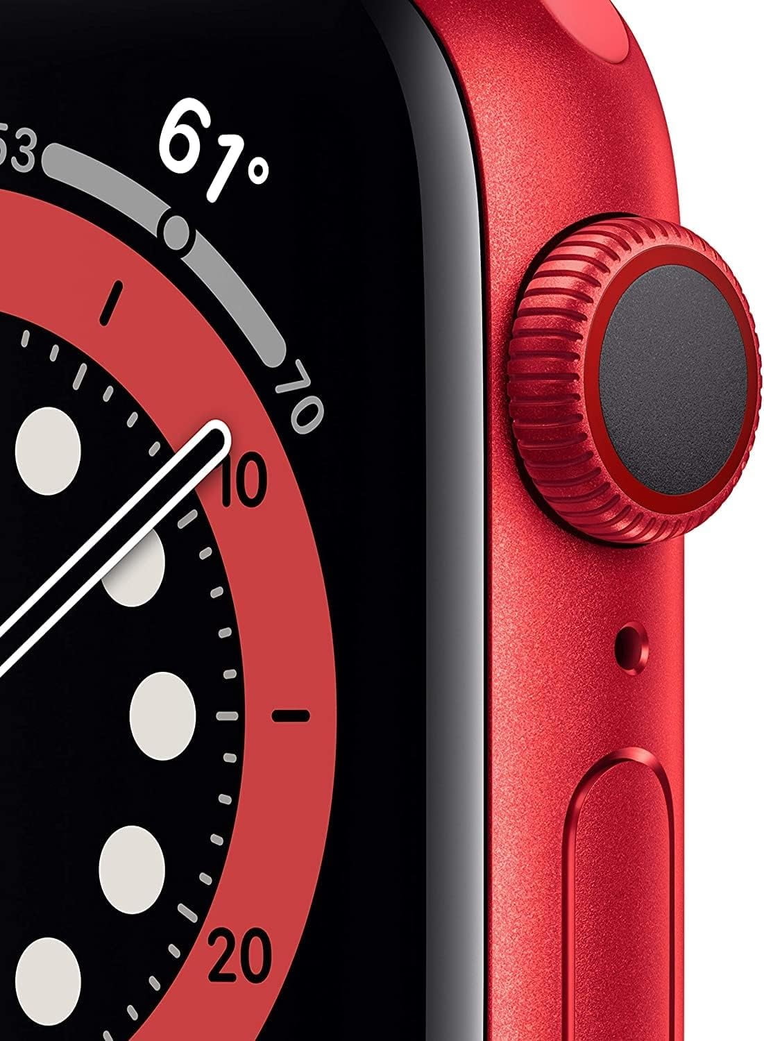 Apple, Watch Series 6, Smart Watches, GPS + Cellular, PRODUCT(RED) Aluminum Case - PRODUCT(RED) Sport Band, 44mm, 1