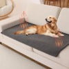 Colchoneta autocalentable para mascotas (perros y gatos) | Cama térmica calefactable | Uso interior y exterior | Antideslizante y lavable | 100 x 70 cm, poliéster gris | No necesita electricidad