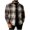Khaki, variant on Jacket for Mens Wool Blend Long Sleeve Button Down Plaid Shirt Turndown Collar Comfortable Fashion Shirts