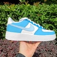 thumbnail image 1 of Ni&ke Air Force 1 Custom White Shoes 'Triple Blue Sky' Sneaker Mens Womens Kids, 1 of 6