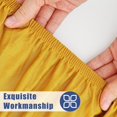 thumbnail image 4 of decorUhome Round Stretch Spandex Tablecloth, Washable Reusable Table Cover for 57"-68" Tables, Waterproof Fitted Table Cloth for Party, Picnic, Mustard Yellow, 4 of 9