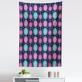 thumbnail image 1 of Xmas Tapestry, Celebration Pattern Vertical Borders Spring Floral Circles, Fabric Wall Hanging Decor for Bedroom Living Room Dorm, 5 Sizes, Dark Blue Teal Pink, by Ambesonne, 1 of 1