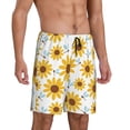 thumbnail image 2 of Sikiie Sunflowers Mens Pajama Shorts, Lightweight Lounge Pant with Pockets Soft Sleep Pj Shorts for MenX-Large, 2 of 6