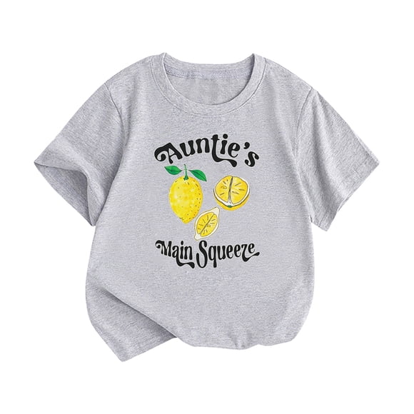 MANHUJI Fille 5T Vêtements Petits Enfants et Grands Enfants Tante à Presser Principal Imprimé Dessin Animé Hauts Garçons et Filles T-Shirts à Manches Courtes Vêtements Fille Tout-Petit 5T T-Shirts Garçon 24 Mois (Gris,12t)