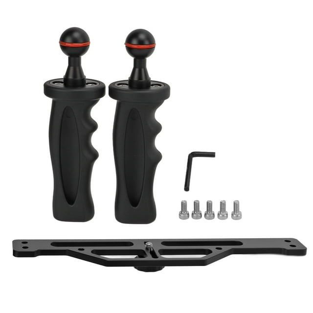 Dual Handle Tray Stabilizer, Diving Underwater Camera Housings Tray Telescopic Aluminum Durable With Wrench For Balance Shooting