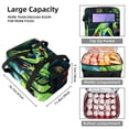 thumbnail image 3 of Frog Double Layered Insulated Lunch Bag with Two Compartments, Large Capacity, Hand Carry, for Refrigerated Meals - 7.1x11.4x16.1 Inches, 3 of 6