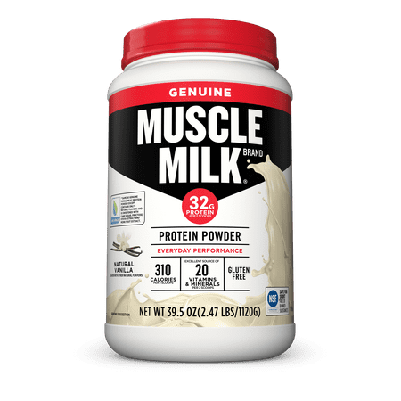 Muscle Milk Protein Powder Natural Vanilla, 39.5 (Best Natural Stack For Muscle Gain)