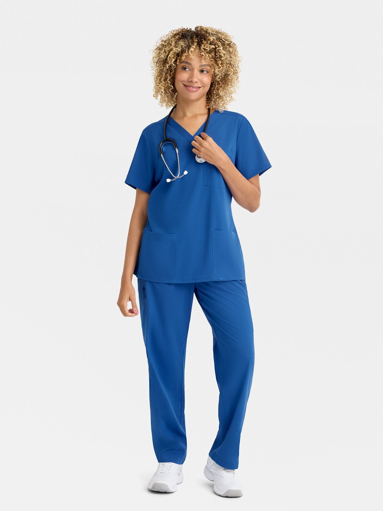 Reebok Women's Tech Comfort 3 Pocket V Neck Scrub Top, 1 Pack, Sizes S - 3XL