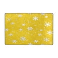 thumbnail image 2 of Non-Slip Area Rug 72"x48" Indoor Washable Floor Mats Carpet Printed for Living Room, Bedroom, Home Decor Yellow Background with White Snowflakes, 2 of 7