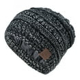 thumbnail image 2 of Zando 3 Pack Slouchy Winter Hat for Women Soft Warm Chunky Beanie Hats Knitted Hat Snow Skull Cap Black, 2 of 7