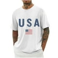 thumbnail image 2 of ZOYOEN Mens USA Patriot Graphic Tee- Crewneck Short Sleeve Soft 4th of July T Shirts White Size M-4XL, 2 of 5