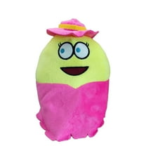 Alien Pou Plush Toy, Cute Emotion Alien Plushie Stuffed Animal Pillow Christmas Birthday Gifts for Boys and Girls (Pink Hat 23cm)