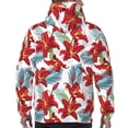 thumbnail image 7 of Fotbe Men's Hoodie with Lilies Flowers Pattern - Kangaroo Pocket Pullover Hooded Sweatshirt, Perfect for Daily Wear, Travel, and Home-3X-Large, 7 of 7