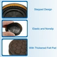 thumbnail image 3 of Uxcell 4pcs Round Rubber Furniture Caster Cups with Felt Pad, Transparent (Fit for 1.4 - 2.2 Inch), 3 of 5