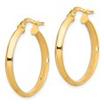 thumbnail image 2 of Primal Gold 14 Karat Yellow Gold Large 3mm Hoop Earrings, 2 of 4