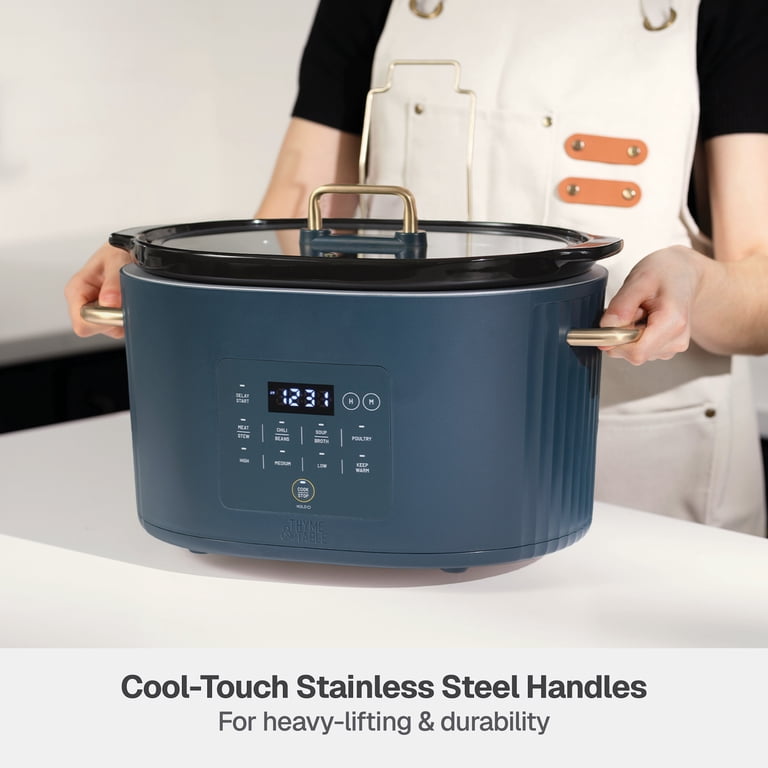 Thyme & Table 6-Quart Programmable Slow Cooker, Atlantic Blue photo 7