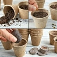 thumbnail image 3 of Jinsinto 90 Pieces Small Biodegradable Seed Pots Seedling Fiber Seed Pots Biodegradable Plants, 3 of 5