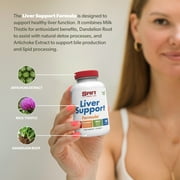 SAN Nutrition Liver Support Formula with Milk Thistle, Dandelion Rood, and Artichoke Extracts for Natural Detoxification, 100 Count